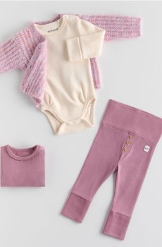 Reserved - Бавовняний боді 2 шт. - рожевувато-ліловий - 820GK-34X