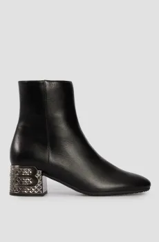 Женские черные кожаные ботильоны Черный 36 Baldinini D5B225P5VITE;0000