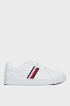 Женские белые кожаные сникерcы ESSENTIAL COURT SNEAKER STRIPES Белый 36 Tommy Hilfiger FW0FW07779