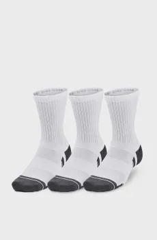 Белые носки (3 пары) UA Performance Cotton 3p Mid Белый 47.5-50.5 Under Armour 1379530-100