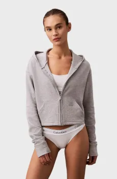 Женское серое худи Серый S Calvin Klein 000QS7270E