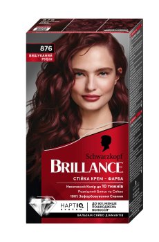 Интенсивная крем-краска для волос Brillance 876 Изысканный рубин, 160 мл