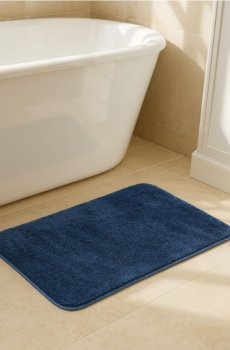 Килимок для ванної кімнати - темно-синій