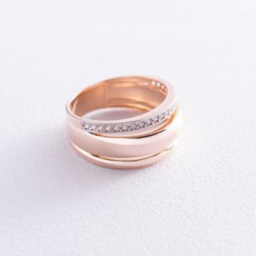 Золотое кольцо с фианитами к06572 Золотое кольцо с фианитами к06572