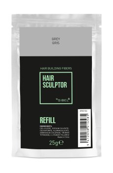 Уценка! Пудра для маскировки залысин волос Sibel Hair Sculptor Седой, 25 г (рефил)