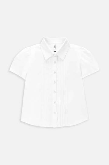 Детская хлопковая рубашка Coccodrillo цвет белый BACK TO SCHOOL GIRL Детская хлопковая рубашка Coccodrillo цвет белый BACK TO SCHOOL GIRL
