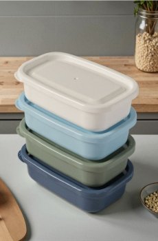 Контейнери для зберігання 4 упаковки - різнобарвний