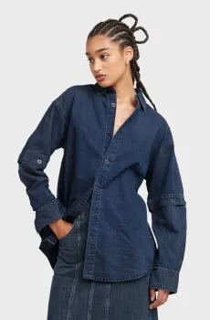 Женская темно-синяя джинсовая рубашка Modular Синий XL G-Star RAW D25358,D252