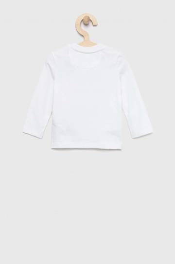 Детский лонгслив Calvin Klein Jeans цвет белый с принтом Детский лонгслив Calvin Klein Jeans цвет белый с принтом