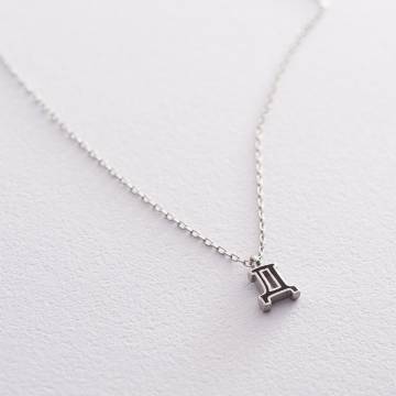 Серебряное колье с буквой Д 18962ч Серебряное колье с буквой Д 18962ч