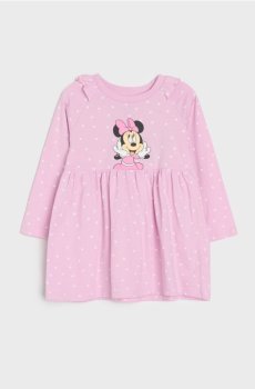 Бавовняна сукня з воланами Minnie Mouse - пастельний рожевий