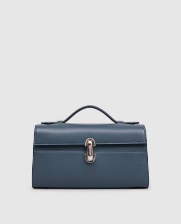 Синяя кожаная сумка Синяя кожаная сумка