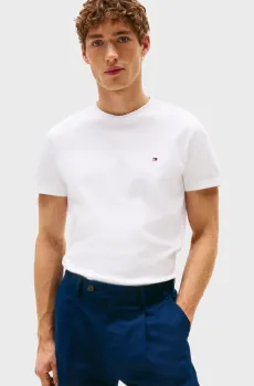 Мужская белая футболка LUXURY INTERLOCK Белый M Tommy Hilfiger MW0MW33202