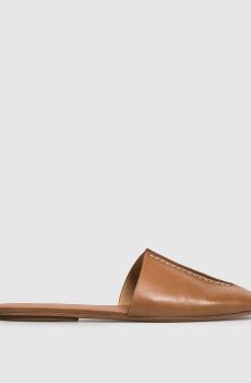 Коричневые кожаные мюли Quadrangolo