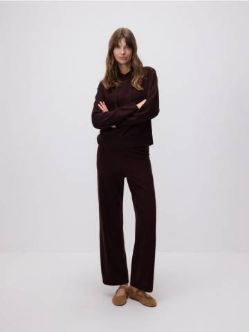 Reserved - LADIES` TROUSERS - темно коричневий - RT460-89X Reserved - LADIES` TROUSERS - темно коричневий - RT460-89X