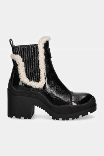 Ботинки Guess YVETTE2 женские цвет чёрный каблук кирпичик FLFIV2 PAF10 Ботинки Guess YVETTE2 женские цвет чёрный каблук кирпичик FLFIV2 PAF10