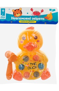 Игрушка логика-стукалка Країна Іграшок Играй и учись Неугомонные зверушки Утка, с молотком, от 3 лет, 16*7*22.5 см (PL-725-32)