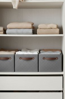 Складна коробка для зберігання з ручкою - сірий