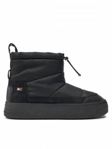 Tommy Hilfiger Снігоходи Flag Nylon Mini Snowboot FW0FW08334 Чорний Tommy Hilfiger Снігоходи Flag Nylon Mini Snowboot FW0FW08334 Чорний
