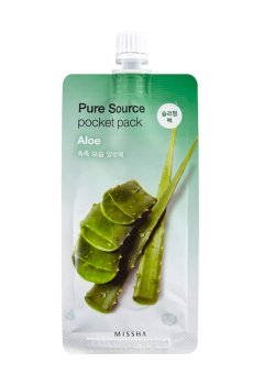 Ночная маска для лица Missha Pure Source Pocket Pack Aloe с экстрактом алоэ вера, 10 мл