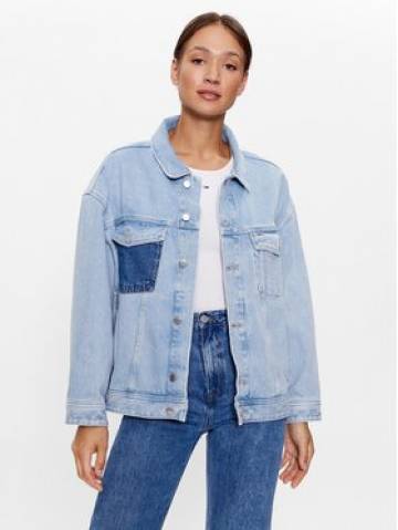 Tommy Jeans Джинсова куртка Daisy DW0DW16086 Голубий Oversize Tommy Jeans Джинсова куртка Daisy DW0DW16086 Голубий Oversize