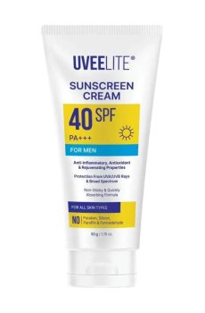 Мужской солнцезащитный крем для лица и тела Uveelite Sunscreen Cream, SPF 40 PA+++, для всех типов кожи, 40 г