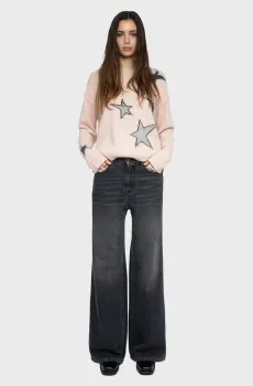 Женский розовый кашемировый джемпер Markuz Розовый M ZADIG&VOLTAIRE KWSW02865_PEARLY