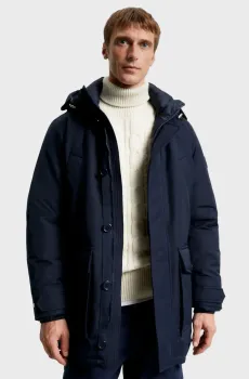 Мужская темно-синяя пуховая парка ROCKIE NON FUR DOWN PARKA Синий M Tommy Hilfiger MW0MW32779