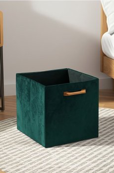 Складна коробка для зберігання з ручкою - темно-зелений
