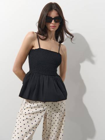 Mohito - Бавовняний топ - чорний - XS