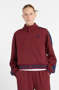 Женская бордовая  спортивная кофта Pique Track Красный XL New Balance WJ53505MHB