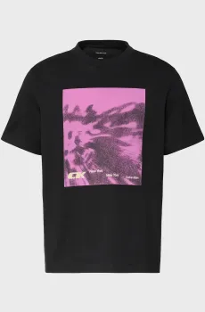 Мужская черная футболка FLORAL Черный XL Calvin Klein Jeans LV04RE812G