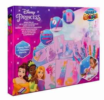 Набір спрей-ручок Disney Princess з трафаретами (DP22364) Набір спрей-ручок Disney Princess з трафаретами (DP22364)