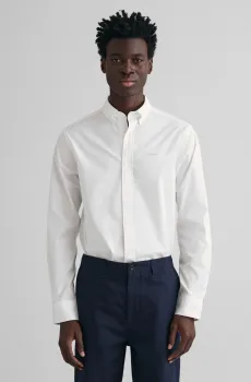Мужская белая рубашка REG PINPOINT OXFORD SHIRT Белый XXL Gant 3000300