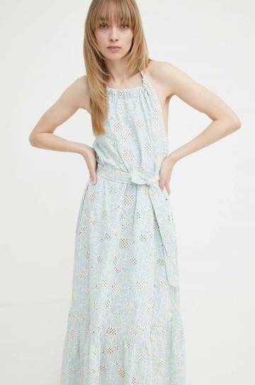Хлопковое платье Bruuns Bazaar WoodbineBBKaia dress maxi расклешённое BBW3949 Хлопковое платье Bruuns Bazaar WoodbineBBKaia dress maxi расклешённое BBW3949