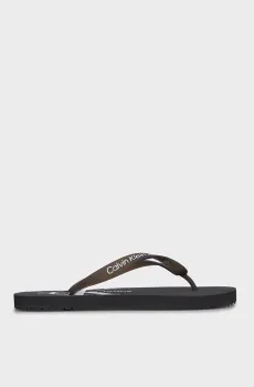 Женские черные вьетнамки BEACH SANDAL MONOLOGO Черный 36 Calvin Klein YW0YW01246