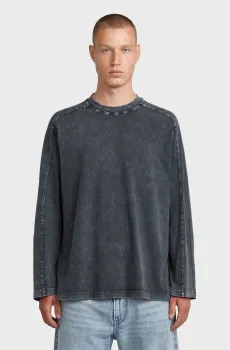 Мужской темно-синий лонгслив Washed Синий L G-Star RAW D26837,C756