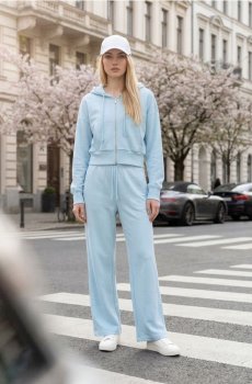 Худі на блискавці - блакитний