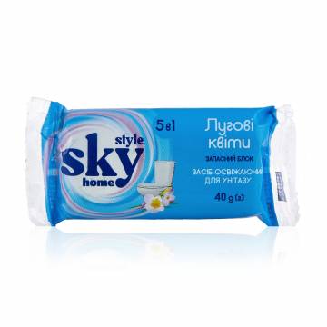 Сменный чистящий блок для туалета Sky Style Луговые цветы, 40 г Сменный чистящий блок для туалета Sky Style Луговые цветы, 40 г