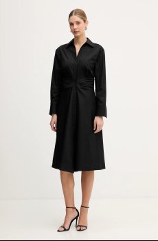 Хлопковое платье BOSS Drepil