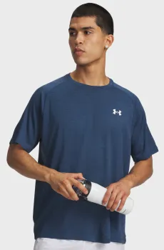 Мужская синяя футболка UA Tech Textured SS Синий M Under Armour 1382796-498