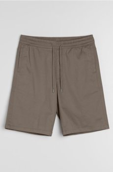 Шорти-джогери з тканини з додаванням бавовни - кавовий