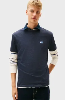 Мужская темно-синяя футболка REG BADGE Синий S Tommy Jeans DM0DM22667