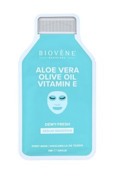 Тканевая маска для лица Biovene с алоэ вера, оливковым маслом и витамином Е, 25 мл