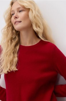 Reserved - Вовняний джемпер - червоний - 143GS-33X