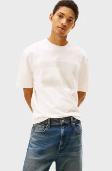 Мужская белая футболка DISTRESSED Белый S Tommy Jeans DM0DM22463