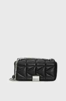 Женская черная кожаная сумка Черный ONESIZE Karl Lagerfeld 246W3089