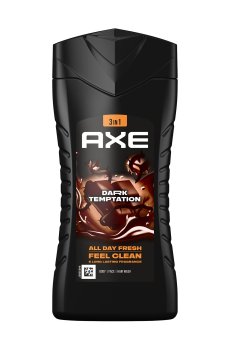 Гель для волос, лица и тела 3 в 1 Axe Dark Temptation All Day Fresh Body Face Hair Wash, 250 мл