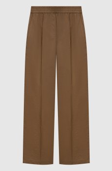 Коричневые брюки с хлопком