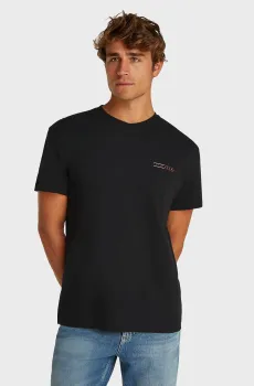 Мужская черная футболка REG GRAPHIC SLUB TEE EXT Черный XL Tommy Jeans DM0DM21303